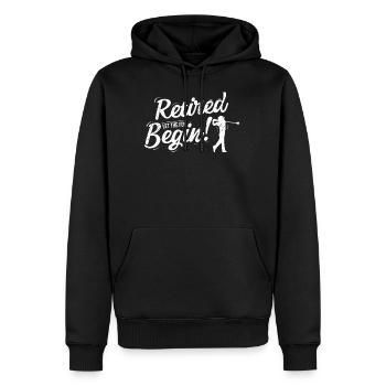 Rente Ruhestand Golf Golfspieler Pension Geschenk - Männer Premium Bio Hoodie - Schwarz - Vorne - Nico (187cm)