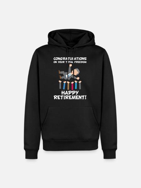 Pensioen pensioen pensioen grappig zeggen grappig - Mannen Premium Bio hoodie - zwart