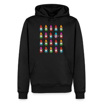 Cadeau de jardin nain nain jardin nain gnome - Sweat à capuche Premium bio Homme - noir - Devant - Nico (187cm)