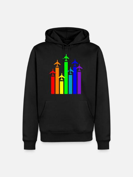 Flugzeug-Pilot Luftfahrt - Männer Premium Bio Hoodie - Schwarz