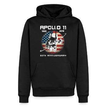Apollo 11 50 Jahrestag 1969 - 2019 Raumfahrt USA - Männer Premium Bio Hoodie - Schwarz - Vorne - Nico (187cm)