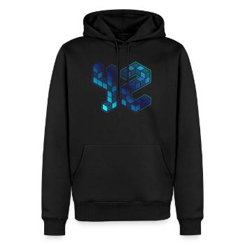 42 nombres de maths - Sweat à capuche Premium bio Homme - noir - Devant - Nico (187cm)