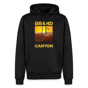 Grand Canyon - Männer Premium Bio Hoodie - Schwarz - Vorne - Nico (187cm)