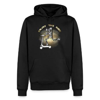 Scooter électrique Scooter - Sweat à capuche Premium bio Homme - noir - Devant - Nico (187cm)