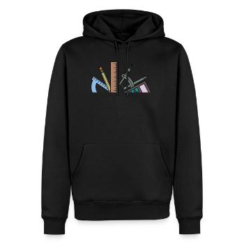 Math school math pupil mathematician - Men’s Premium Organic Hoodie - black - Front - Nico (187cm)