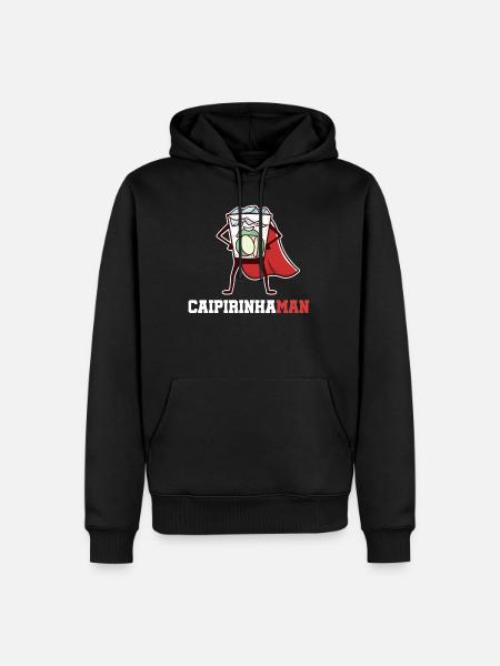 Cocktail Superheld Caipirinha Limette Bar - Männer Premium Bio Hoodie - Schwarz