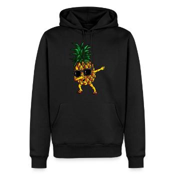 Dabbende Ananas Ananas Dabbing Summer Gift - Sweat à capuche Premium bio Homme - noir - Devant - Nico (187cm)
