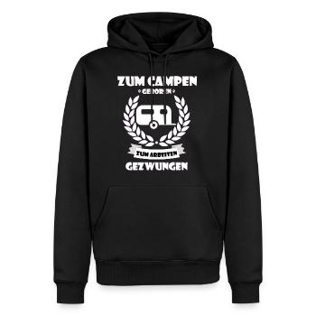campeur - Sweat à capuche Premium bio Homme - noir - Devant - Nico (187cm)
