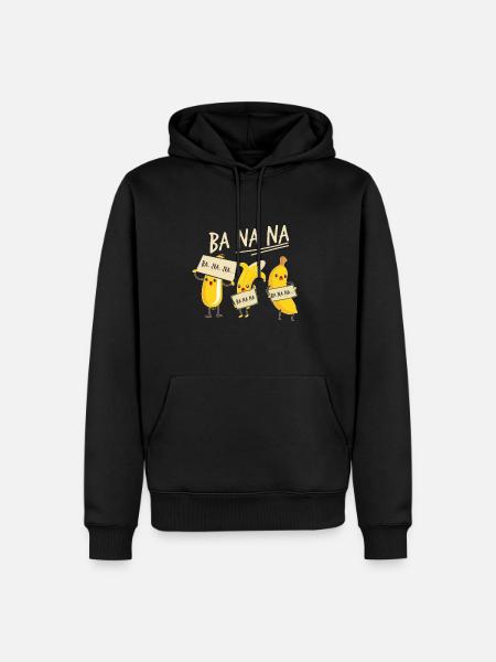 banana - Men’s Premium Organic Hoodie - black