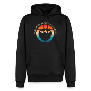Bart Bart - Sweat à capuche Premium bio Homme - noir - Devant - Nico (187cm)