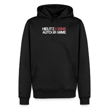 Heute keine Autogramme | VIP, Ironie, keine Lust - Männer Premium Bio Hoodie - Schwarz - Vorne - Nico (187cm)