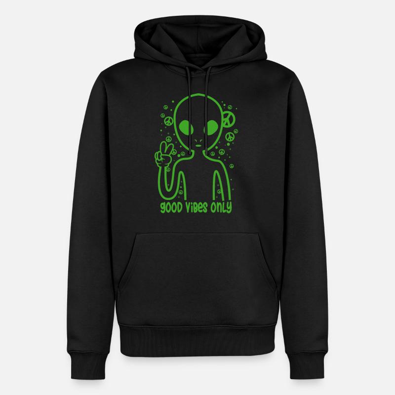 Alien Peace Peace Day - Sweat à capuche Premium bio Homme - noir
