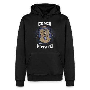 Pomme de terre pomme de terre - Sweat à capuche Premium bio Homme - noir - Devant - Nico (187cm)