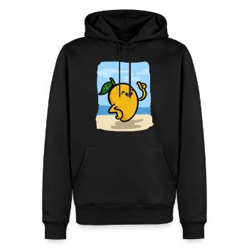 Mango on summer mango on summer - Men’s Premium Organic Hoodie - black - Front - Nico (187cm)