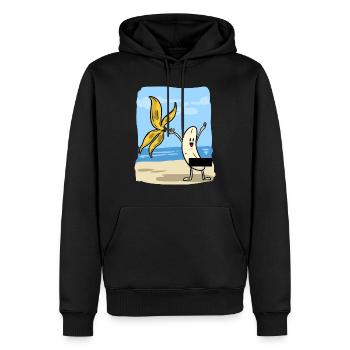 Summer Banana - Männer Premium Bio Hoodie - Schwarz - Vorne - Nico (187cm)