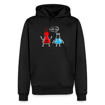 Chemises de chimie pun pour science nerd - Sweat à capuche Premium bio Homme - noir - Devant - Nico (187cm)