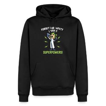 Chemise de laboratoire amusante pour les geeks des sciences et le laboratoire - Sweat à capuche Premium bio Homme - noir - Devant - Nico (187cm)