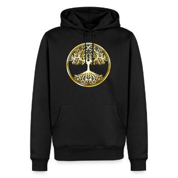 Arbre de la vie arbre celtique Viking Nature cadeau - Sweat à capuche Premium bio Homme - noir - Devant - Nico (187cm)