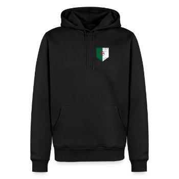 Algerien Flagge - Männer Premium Bio Hoodie - Schwarz - Vorne - Nico (187cm)