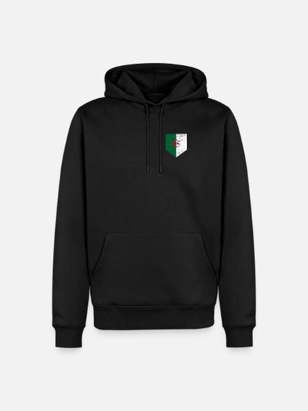 Algérie Drapeau - Sweat à capuche Premium bio Homme - noir