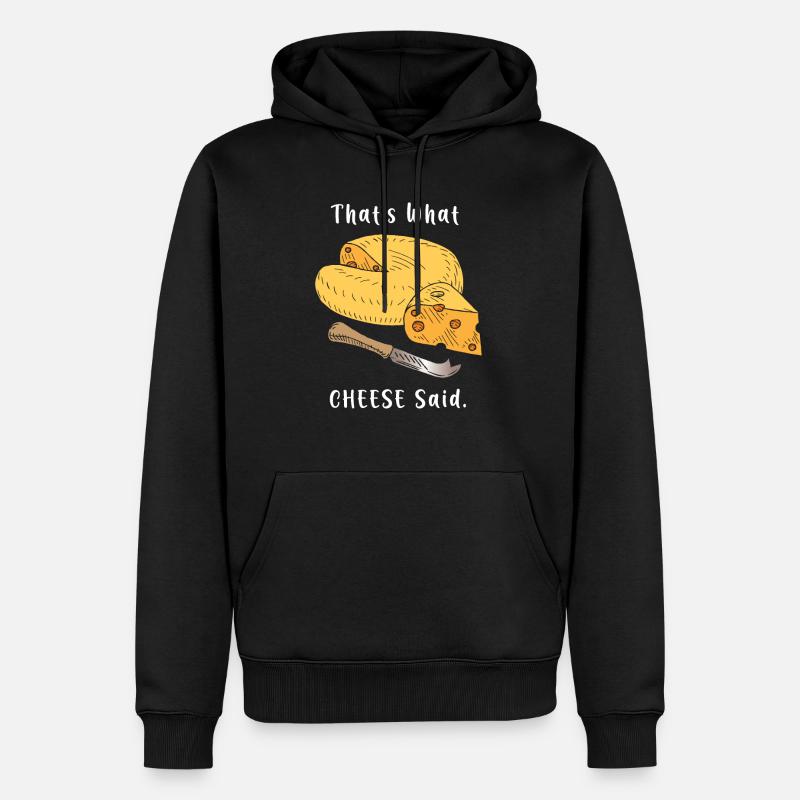 Fromage Cheddar Pun Pun - Sweat à capuche Premium bio Homme - noir