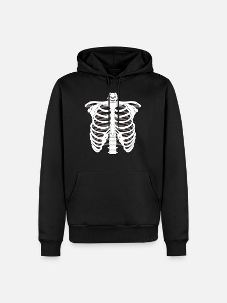 Squelette squelette - Sweat à capuche Premium bio Homme - noir