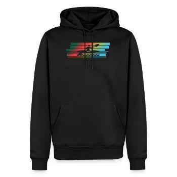 Tee-shirt cadeau canoë kayak - Sweat à capuche Premium bio Homme - noir - Devant - Nico (187cm)