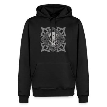 Mythologie grecque géante - Sweat à capuche Premium bio Homme - noir - Devant - Nico (187cm)