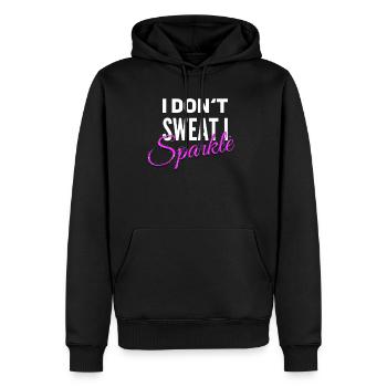 i dont sweat i sparkle - Männer Premium Bio Hoodie - Schwarz - Vorne - Nico (187cm)