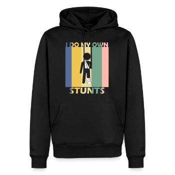 Broken arm bone recovery injury - Men’s Premium Organic Hoodie - black - Front - Nico (187cm)