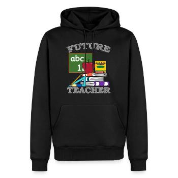 Enseignant enseignant éducateur école d'enseignement - Sweat à capuche Premium bio Homme - noir - Devant - Nico (187cm)
