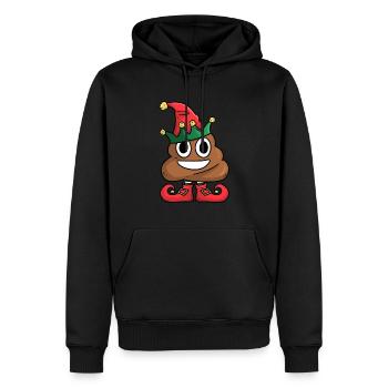 Weihnachts poop Kacke - Männer Premium Bio Hoodie - Schwarz - Vorne - Nico (187cm)
