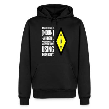 Amateur Radio Hobby - Männer Premium Bio Hoodie - Schwarz - Vorne - Nico (187cm)