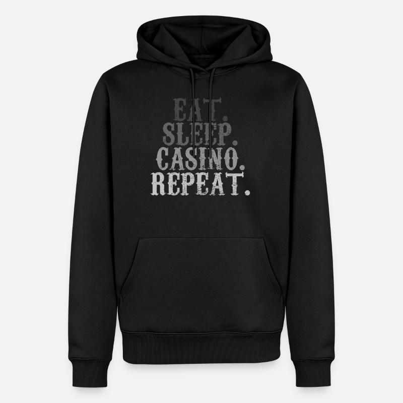 Jeu de casino - Sweat à capuche Premium bio Homme - noir