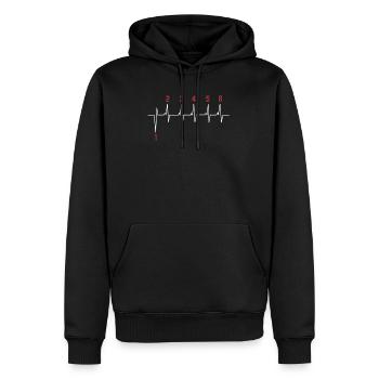 Motorrad Gangschaltung Biker Rennen Bike Cruiser - Männer Premium Bio Hoodie - Schwarz - Vorne - Nico (187cm)