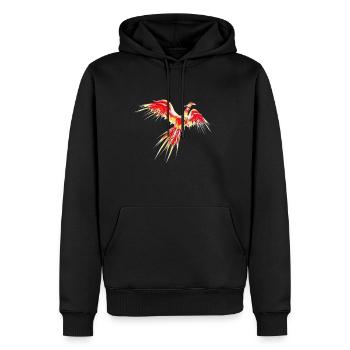 Phoenix - Männer Premium Bio Hoodie - Schwarz - Vorne - Nico (187cm)