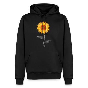 Hippie tournesol tu es mon rayon de soleil - Sweat à capuche Premium bio Homme - noir - Devant - Nico (187cm)