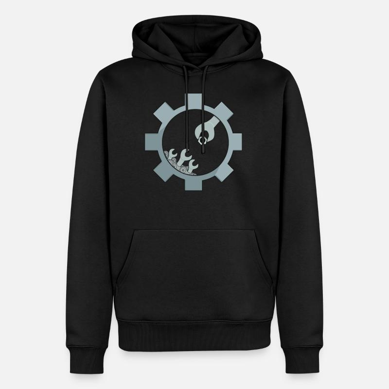 Mécanicien nid d’oiseau Monteur Vogel - Sweat à capuche Premium bio Homme - noir
