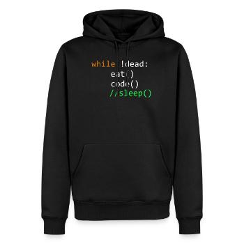 Programmierung Informatik Entwickler Programmierer - Männer Premium Bio Hoodie - Schwarz - Vorne - Nico (187cm)