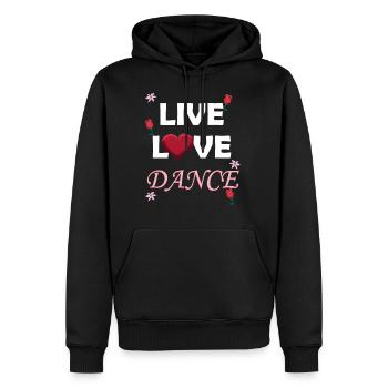 Danseur Danse Musique Ballet Cours de danse - Sweat à capuche Premium bio Homme - noir - Devant - Nico (187cm)