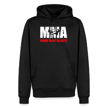 Arts martiaux mixtes Arts martiaux Taekwondo Kung Fu - Sweat à capuche Premium bio Homme - noir - Devant - Nico (187cm)