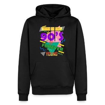 90er Jahre Retro Hipster Musik Vintage Geschenk - Männer Premium Bio Hoodie - Schwarz - Vorne - Nico (187cm)