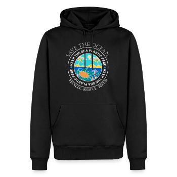 Rettet den Ozean Plastik Ozean Kunststoff Geschenk - Männer Premium Bio Hoodie - Schwarz - Vorne - Nico (187cm)