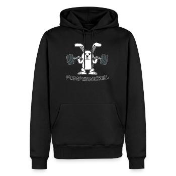 Karnickel Pumpernickel Hase Kaninchen Trainieren - Männer Premium Bio Hoodie - Schwarz - Vorne - Nico (187cm)