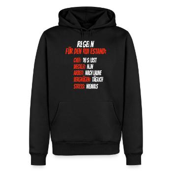 Règles pour la retraite drôle de retraités chemise - Sweat à capuche Premium bio Homme - noir - Devant - Nico (187cm)