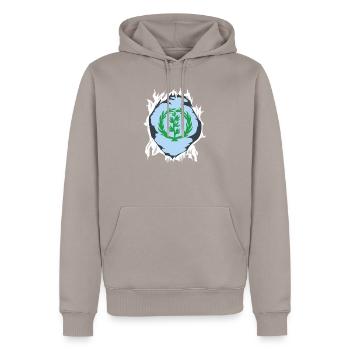 Eritrea Tigrinya Habesha Geschenk - Männer Premium Bio Hoodie - Taupe - Vorne - Nico (187cm)