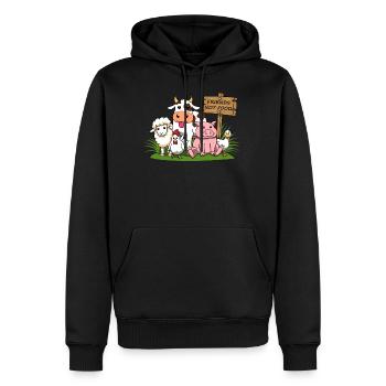 Friends Not Food Nourriture végétalienne végétarienne - Sweat à capuche Premium bio Homme - noir - Devant - Nico (187cm)