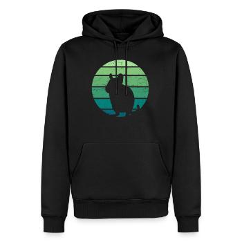Degu rodent animal - Men’s Premium Organic Hoodie - black - Front - Nico (187cm)
