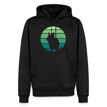 Degu rongeur - Sweat à capuche Premium bio Homme - noir - Devant - Nico (187cm)