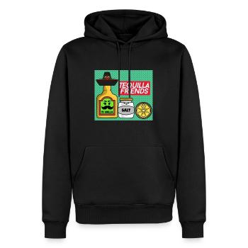 Tequila's friends amis de la tequila - Sweat à capuche Premium bio Homme - noir - Devant - Nico (187cm)